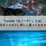 「Cenote（セノーテ）」とは。元ガイドが少し詳しく語ってみます