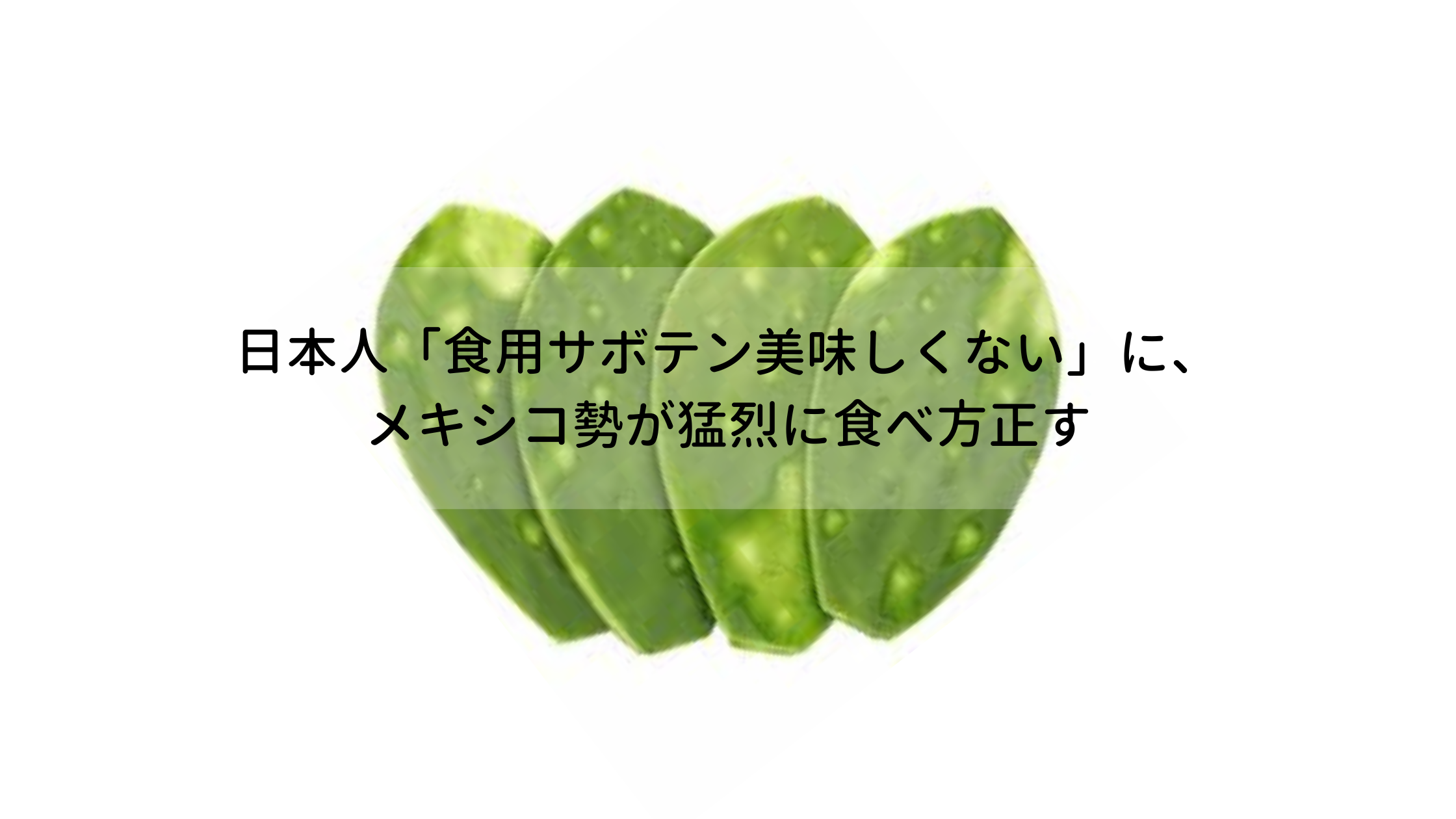 日本人「食用サボテン美味しくない」に、メキシコ勢が猛烈に食べ方正す 
