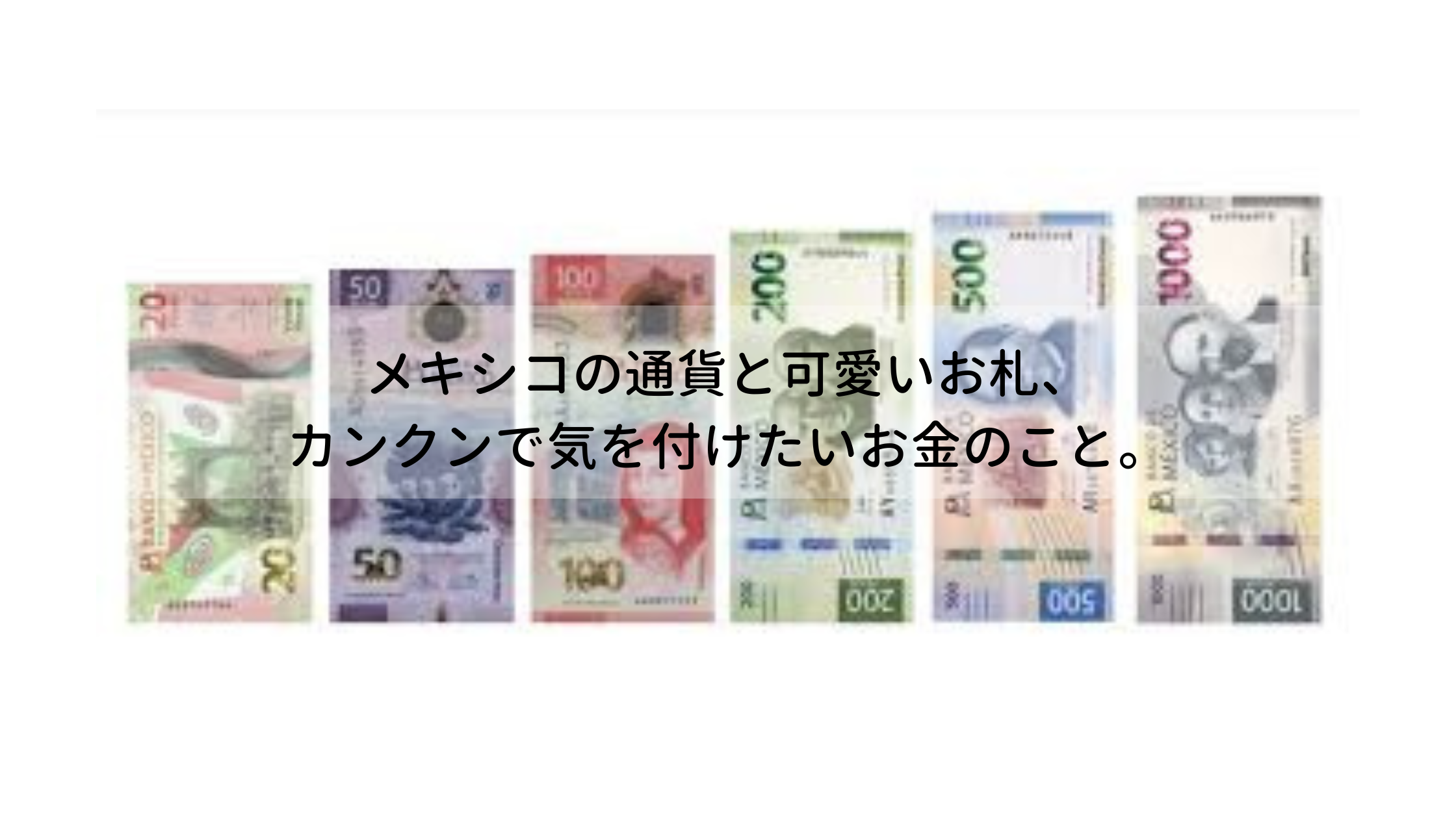 メキシコの通貨と可愛いお札、カンクンで気を付けたいお金のこと。｜カンクンデイズ